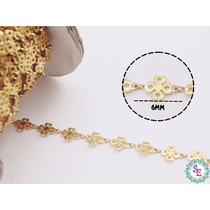 ACERO DORADA CADENA TREEBOL 6MM