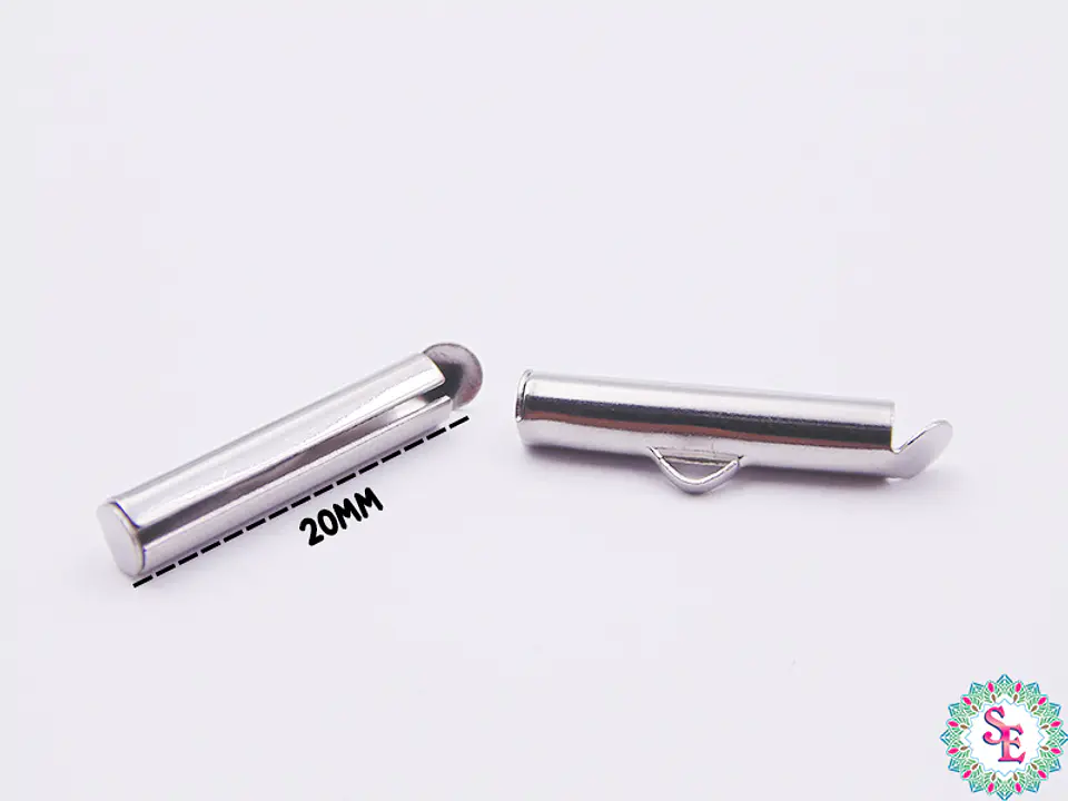 ACERO PLATEADO TERMINAL FLAUTA 20MM (MIYUKI-CHAQUIRA)  1