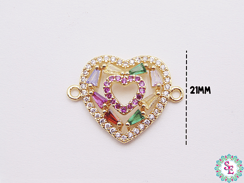 RODIO DORADO TERMINAL CORAZÓN CURVO CIRCÓN MINI 15MM