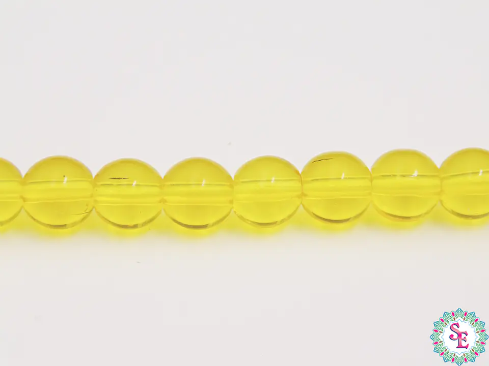 CRISTAL VIDRIO # 8MM AMARILLO TRANSPARENTE 1
