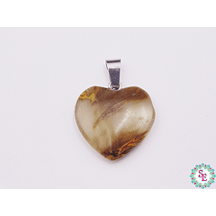 PIEDRA NATURAL CORAZON DIJE 20MM CITRINO