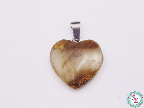 PIEDRA NATURAL CORAZON DIJE 20MM CITRINO