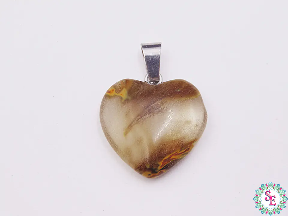 PIEDRA NATURAL CORAZON DIJE 20MM CITRINO 1