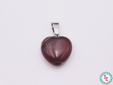 PIEDRA NATURAL CORAZON DIJE 16MM JASPER ROJO