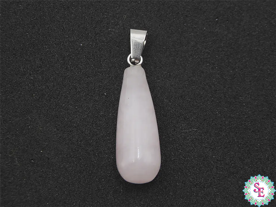 PIEDRA NATURAL LAGRIMA DIJE 10*25 CUARZO ROSADO 1