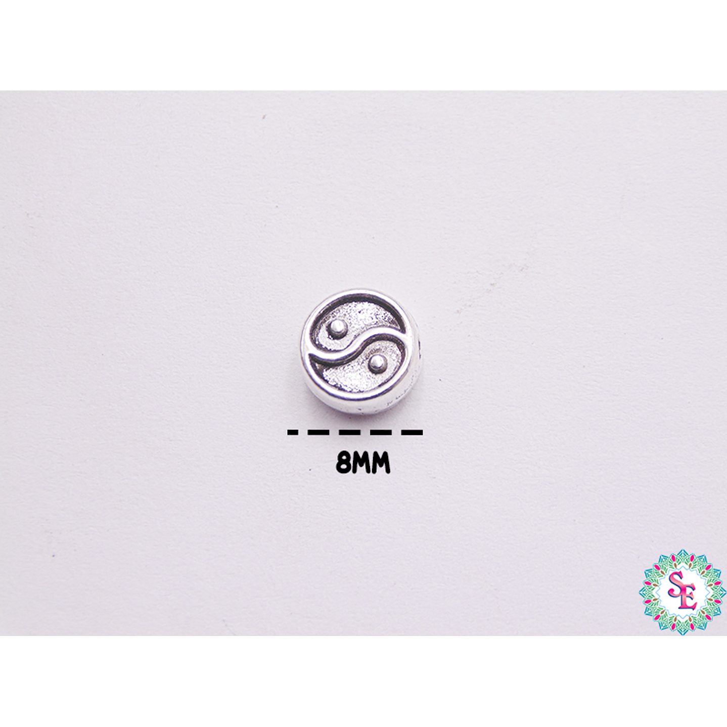 SAMAK PLATEADA CENTRO 49 YING YANG 8MM  1