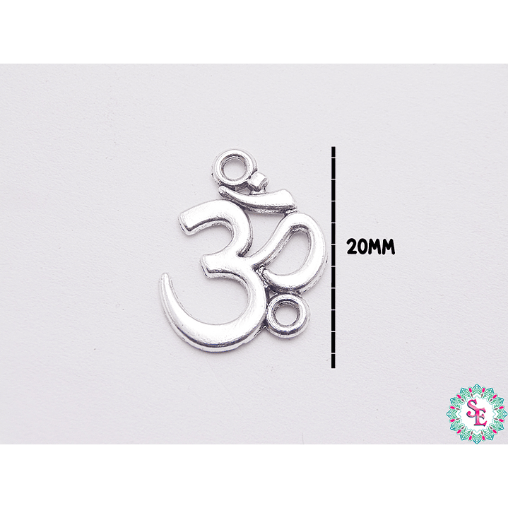 SAMAK PLATEADA CENTRO 164 SIMBOLO OM 20MM  1