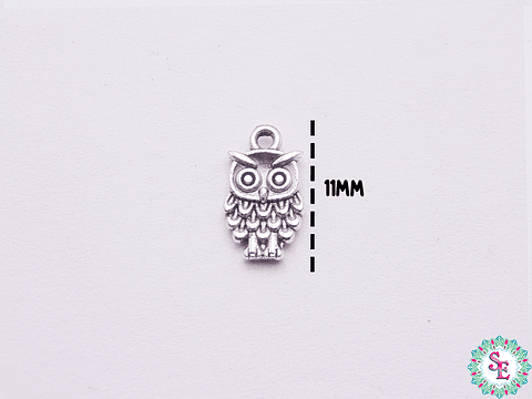 SAMAK PLATEADA DIJE 118 BUHO PEQUEÑO 11MM 