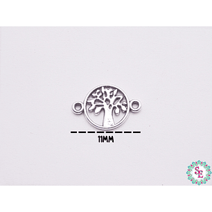SAMAK PLATEADA CENTRO ARBOL DE LA VIDA REDONDO 11MM 