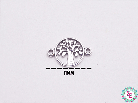 SAMAK PLATEADA CENTRO ARBOL DE LA VIDA REDONDO 11MM 