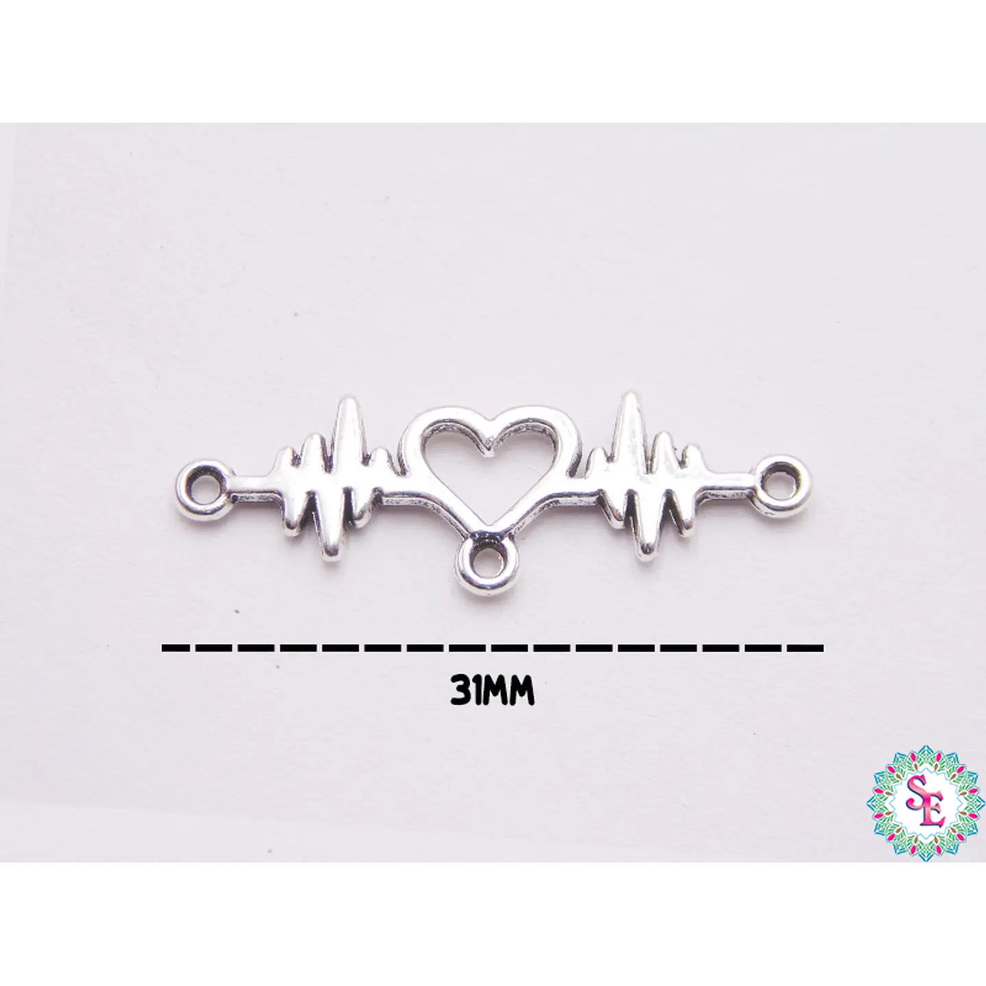 SAMAK PLATEADA CENTRO 47 CORAZON SIGNO VIDA 31MM PAQUETE POR 18 UNIDADES APROX 1