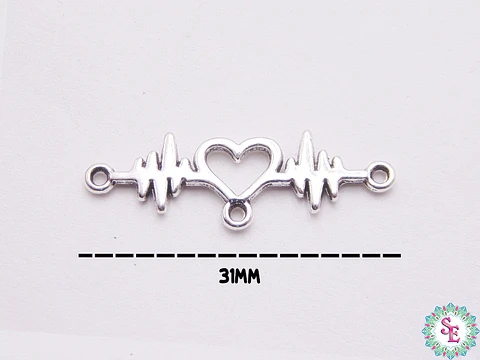 SAMAK PLATEADA CENTRO 47 CORAZON SIGNO VIDA 31MM PAQUETE POR 18 UNIDADES APROX