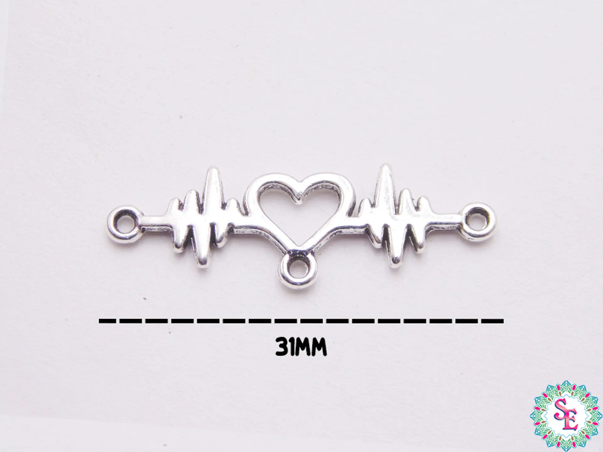 SAMAK PLATEADA CENTRO 47 CORAZON SIGNO VIDA 31MM PAQUETE POR 18 UNIDADES APROX 1