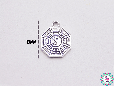 SAMAK PLATEADA  DIJE 103 YIN YANG CHINO 13MM 