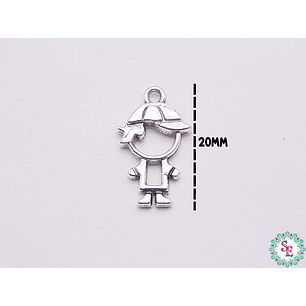 SAMAK PLATEADA DIJE 47 NIÑO GORRA 20MM 