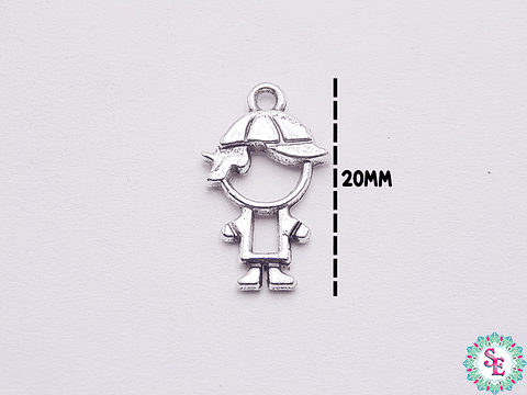 SAMAK PLATEADA DIJE 47 NIÑO GORRA 20MM 