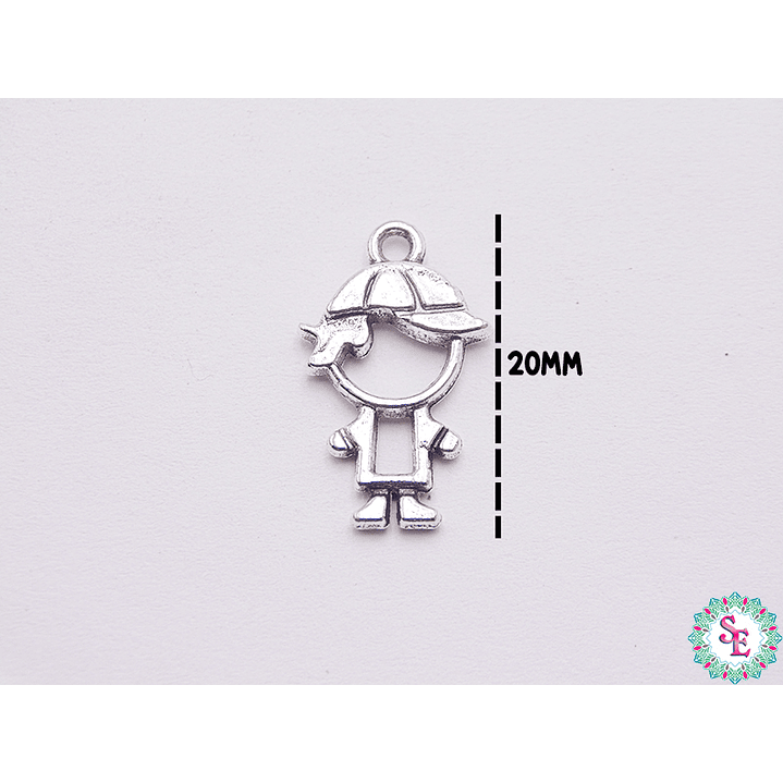 SAMAK PLATEADA DIJE 47 NIÑO GORRA 20MM  1