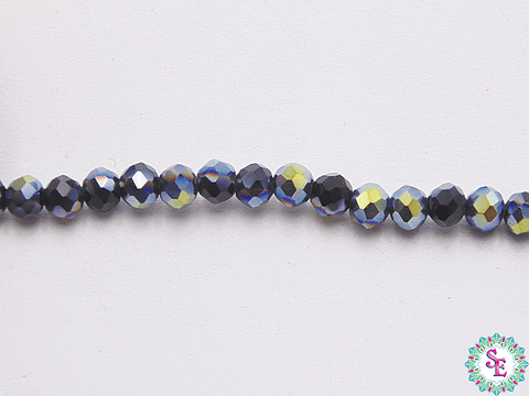 CRISTAL MURANO # 4MM NEGRA AB