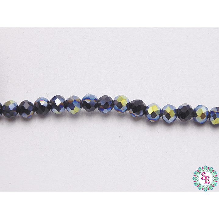 CRISTAL MURANO # 4MM NEGRA AB 1