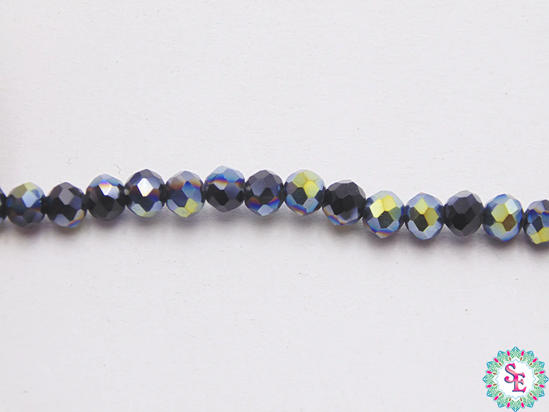 CRISTAL MURANO # 4MM NEGRA AB 1