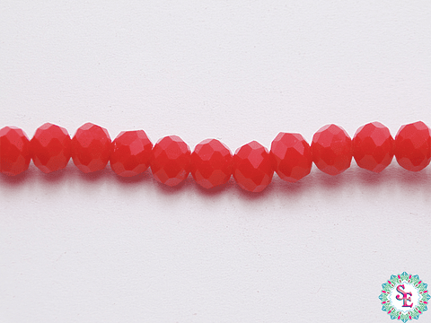 CRISTAL MURANO # 6MM R0JO MATE CEREZA