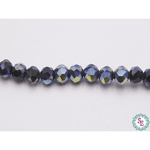 CRISTAL MURANO # 6MM NEGRO AB 