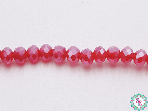 CRISTAL MURANO # 6MM ROJO OSCURO AB TRASNPARE