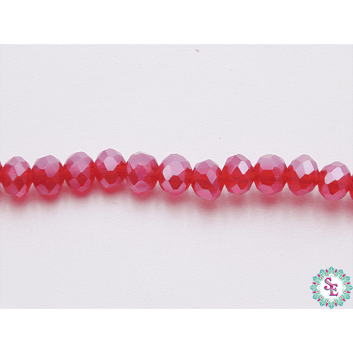 CRISTAL MURANO # 6MM ROJO OSCURO AB TRASNPARE 1