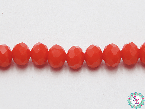 CRISTAL MURANO # 8MM NARANJA OSCURO MATE 