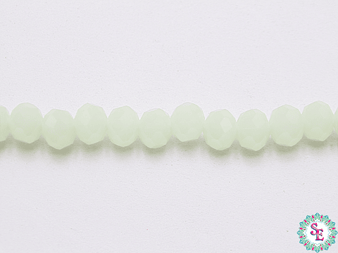 CRISTAL MURANO # 6MM VERDE PERA MATE HIELO