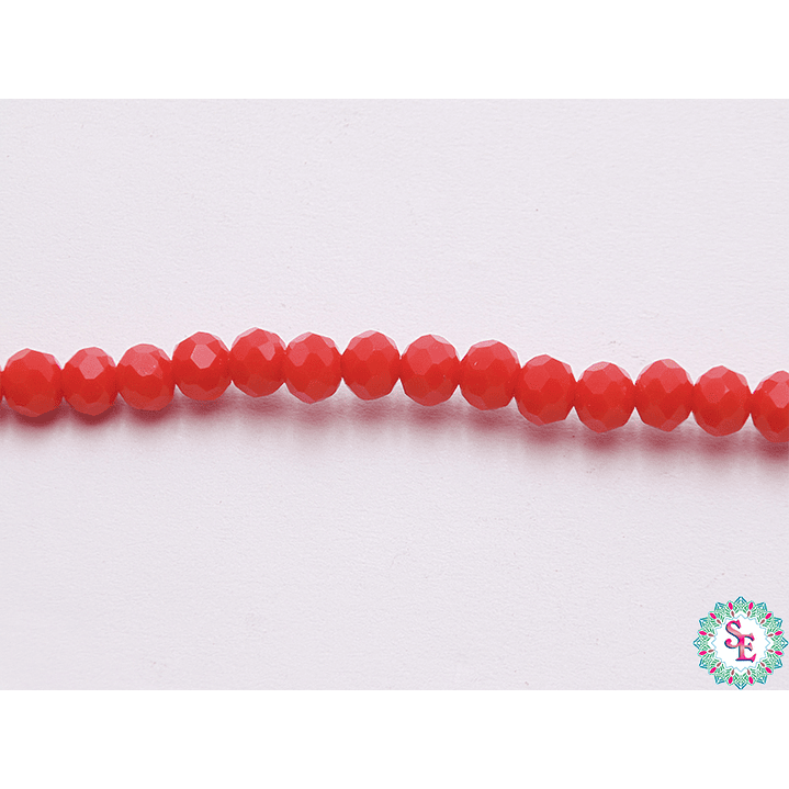 CRISTAL MURANO # 4MM R0JO MATE CEREZA 1