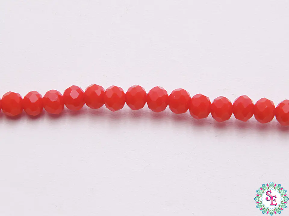 CRISTAL MURANO # 4MM R0JO MATE CEREZA 1