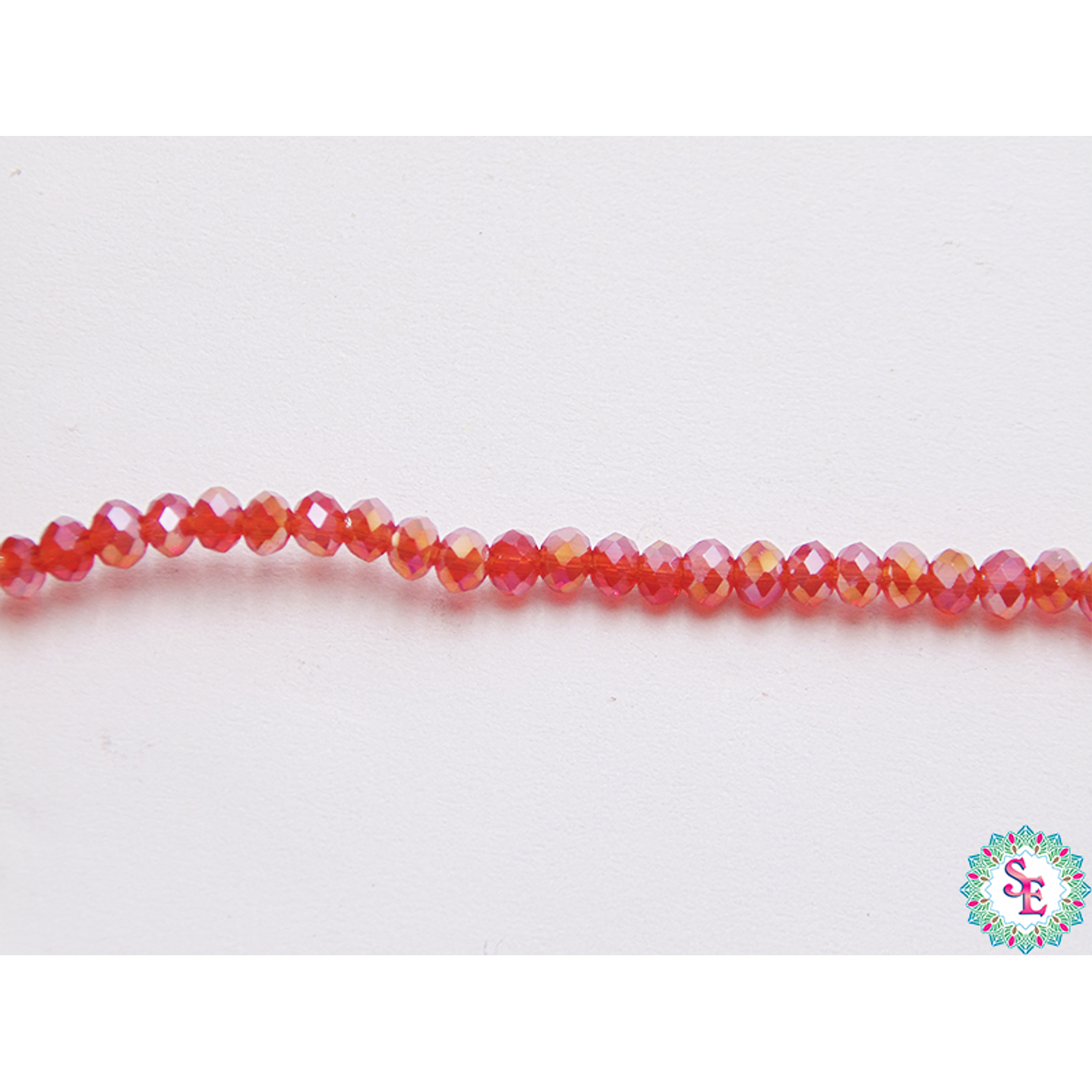 CRISTAL MURANO # 2MM ROJO AB TRANSPARENTE OSCURO 1