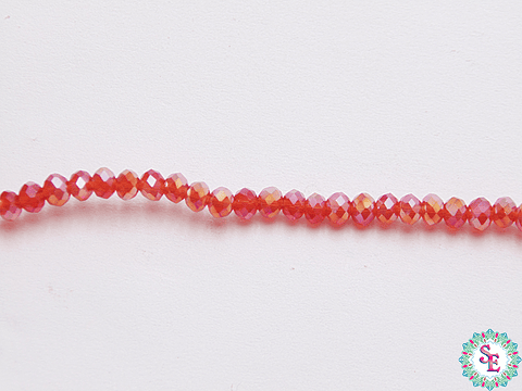 CRISTAL MURANO # 2MM ROJO AB TRANSPARENTE OSCURO