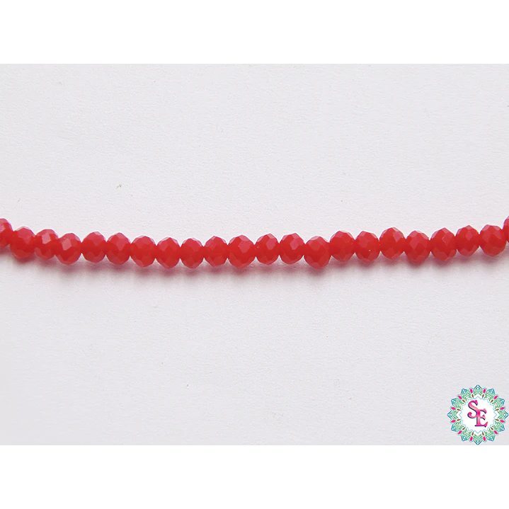 CRISTAL MURANO # 2MM ROJO OSCURO MATE 1