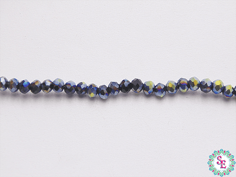 CRISTAL MURANO # 2MM NEGRA AB