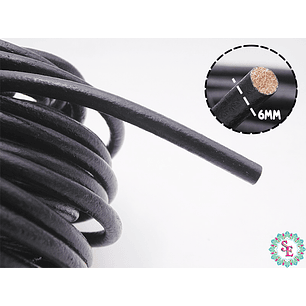 CUERO DE VACA LISO NEGRO 6MM 