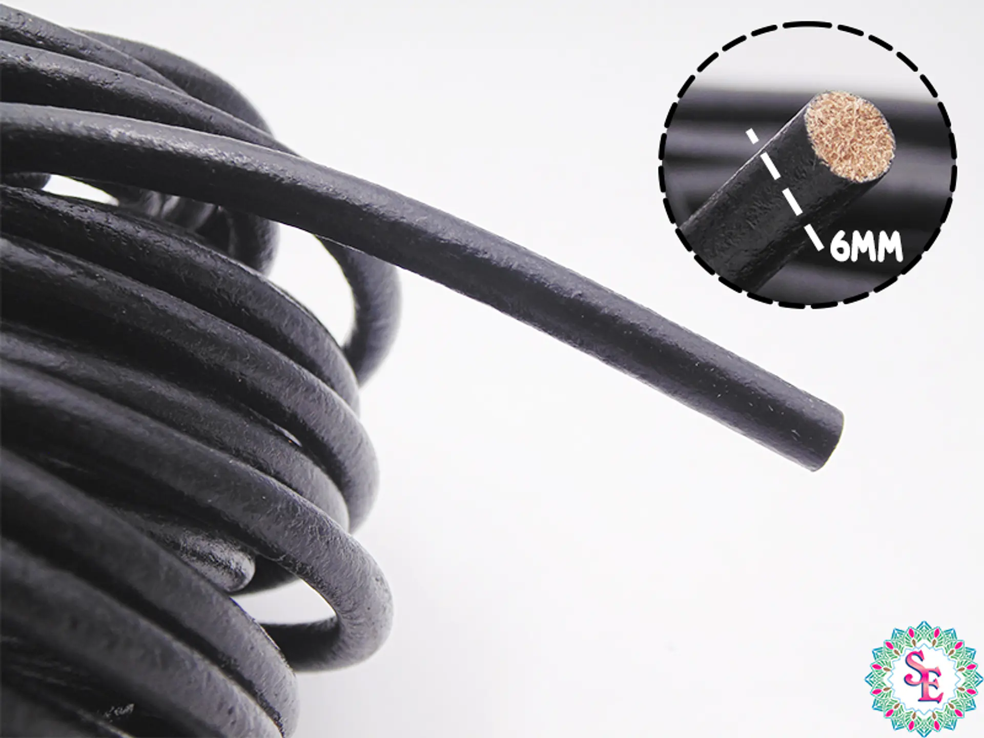 CUERO DE VACA LISO NEGRO 6MM  1
