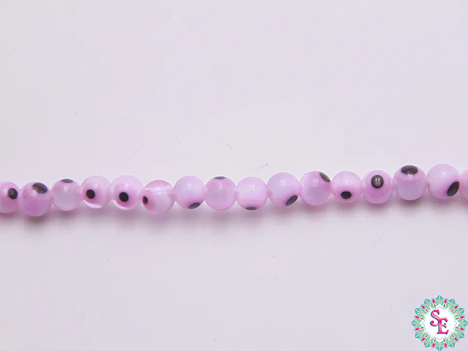 OJO TURCO REDONDO # 4MM ROSADO FUERTE   1