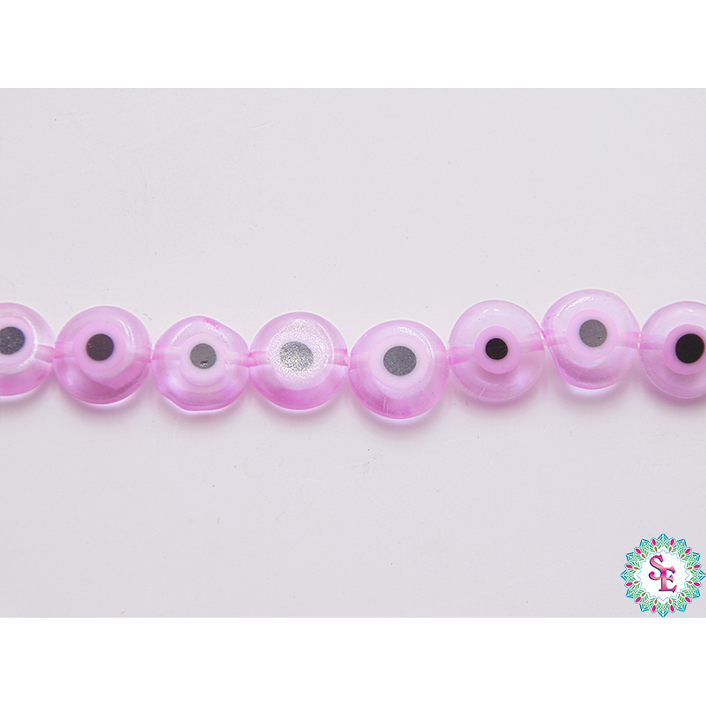 OJO TURCO PLANO # 8MM ROSADO FUERTE  1