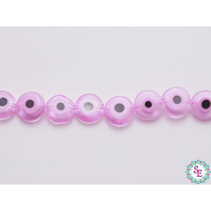 OJO TURCO PLANO # 8MM ROSADO FUERTE  1