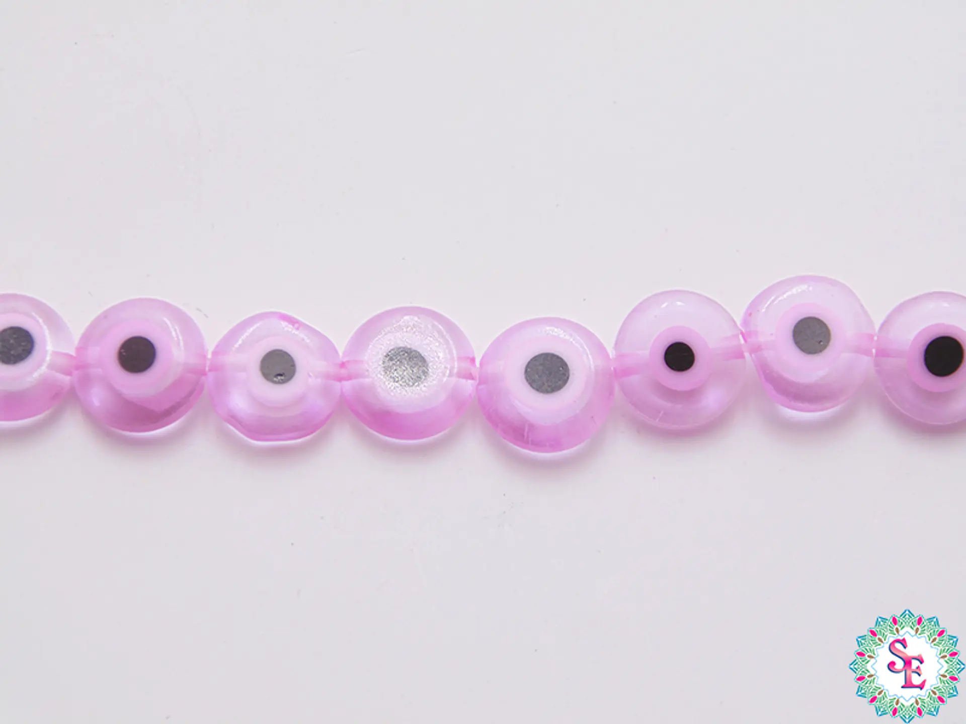 OJO TURCO PLANO # 8MM ROSADO FUERTE  1