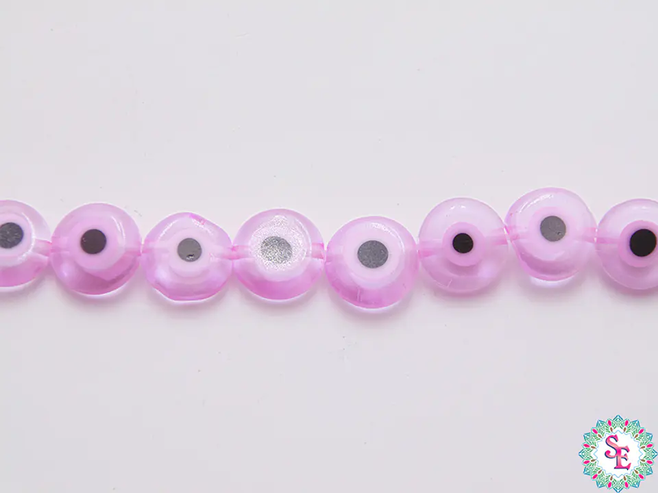 OJO TURCO PLANO # 8MM ROSADO FUERTE  1