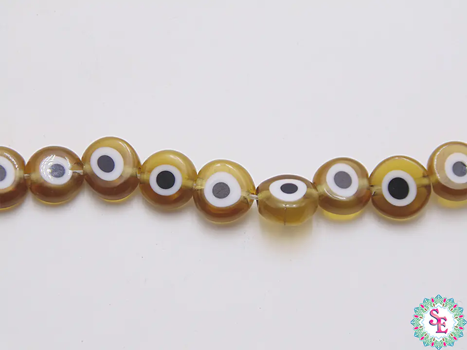 OJO TURCO PLANO # 8MM VERDE OLIVA  1