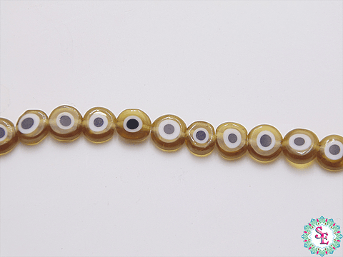 OJO TURCO PLANO # 6MM VERDE OLIVA