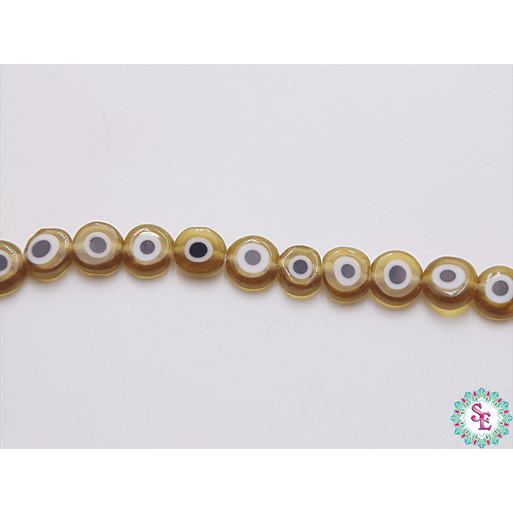 OJO TURCO PLANO # 6MM VERDE OLIVA 1