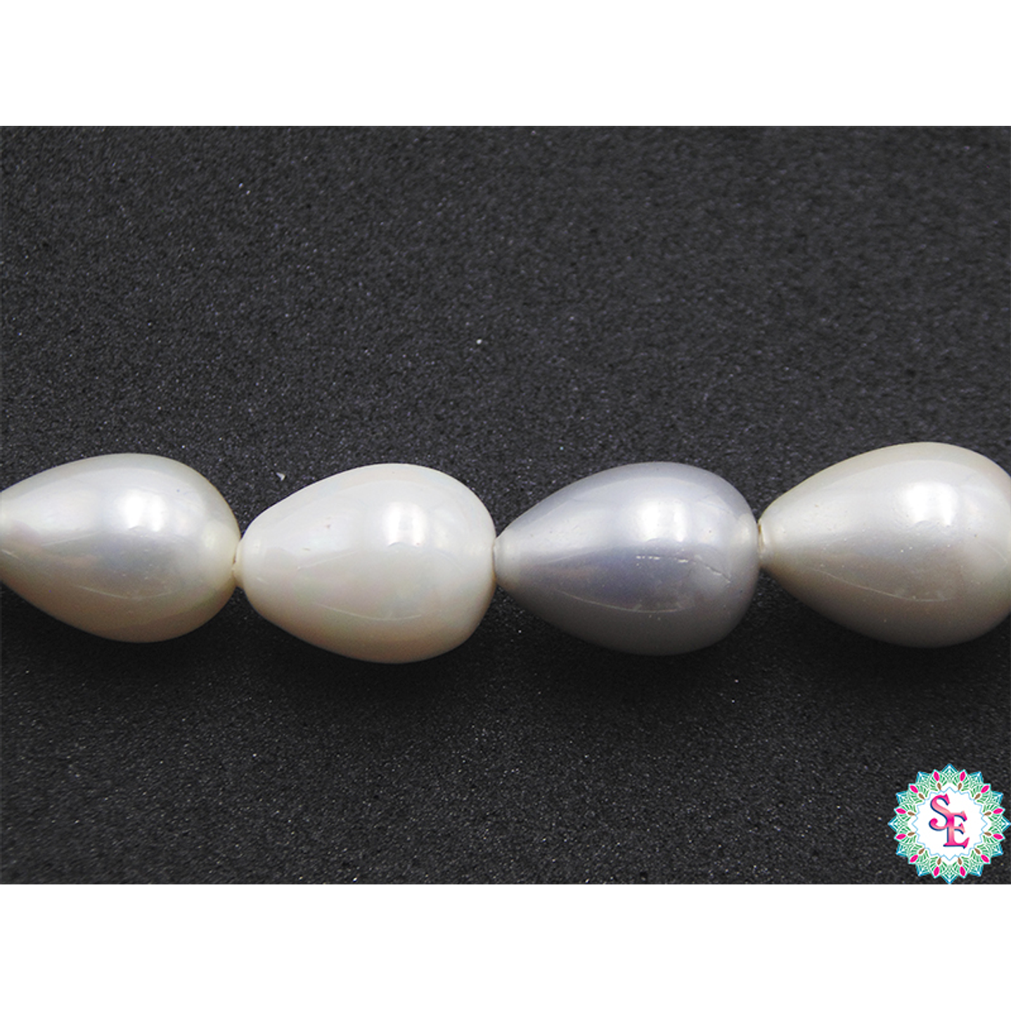 PERLA  CHELL LAGRIMA 14*10M MIX GRIS BEIS BLANCO 1