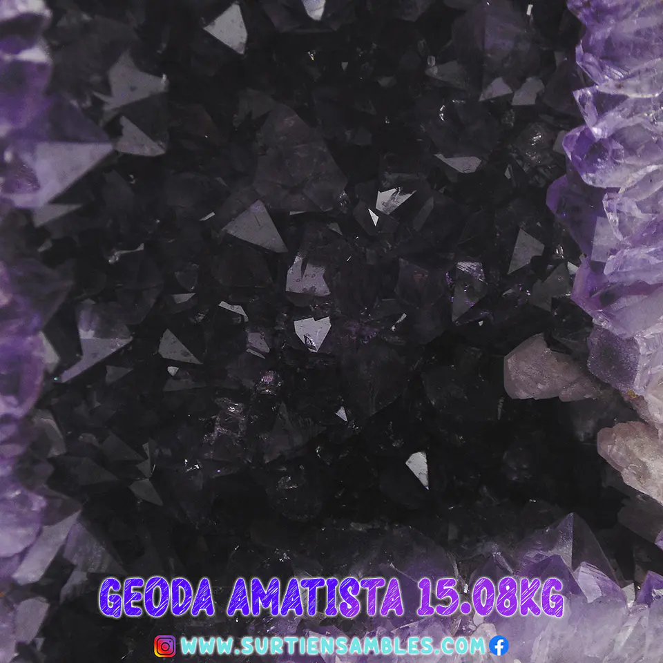 AMETHYST GEODE WITH WOODEN BASE 15.08KG 6