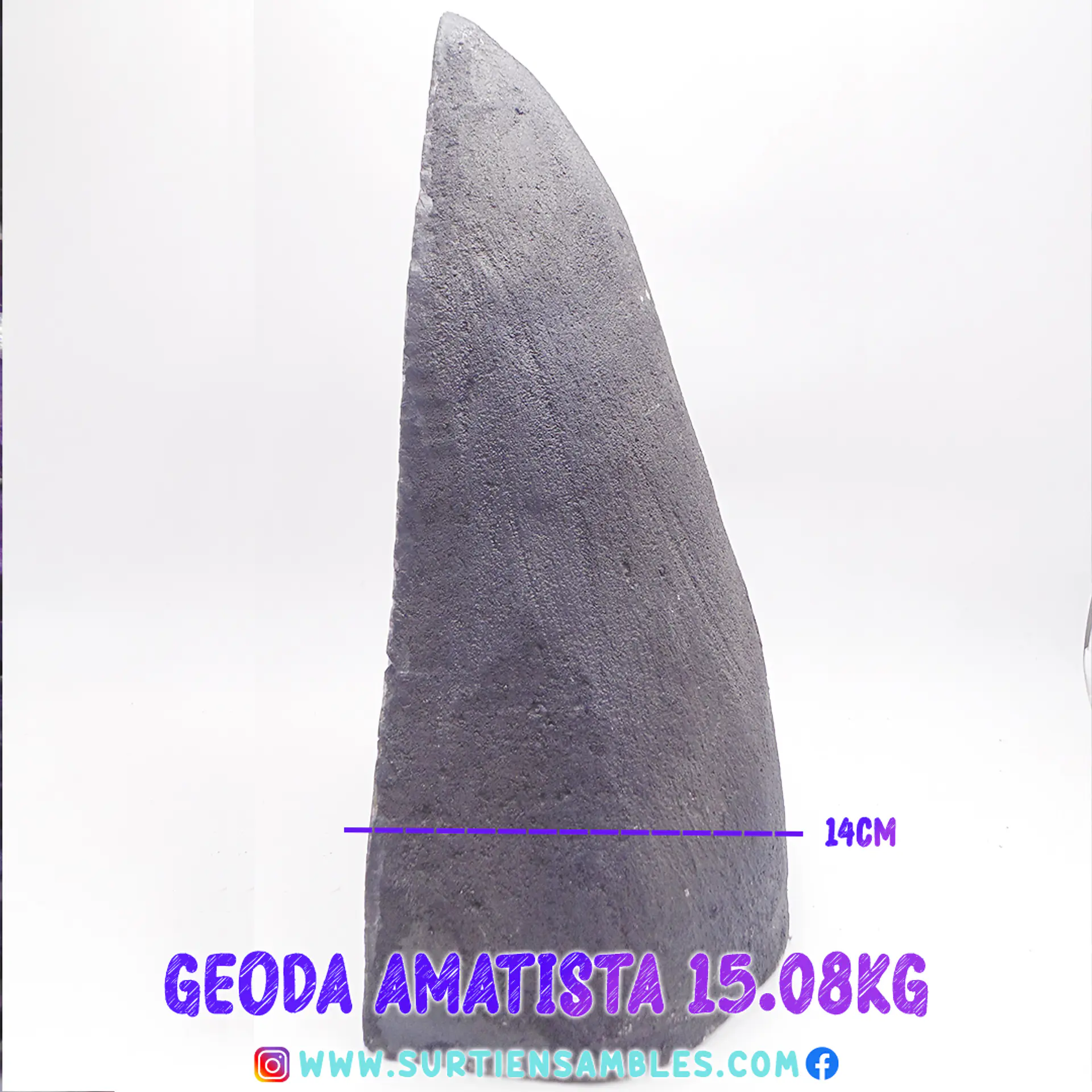 AMETHYST GEODE WITH WOODEN BASE 15.08KG 3