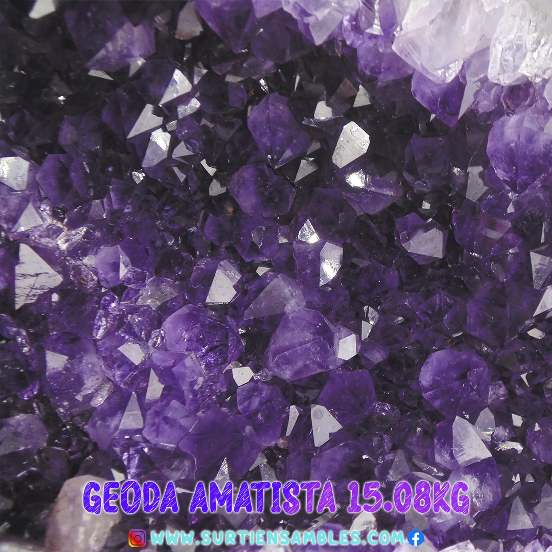 AMETHYST GEODE WITH WOODEN BASE 15.08KG 8